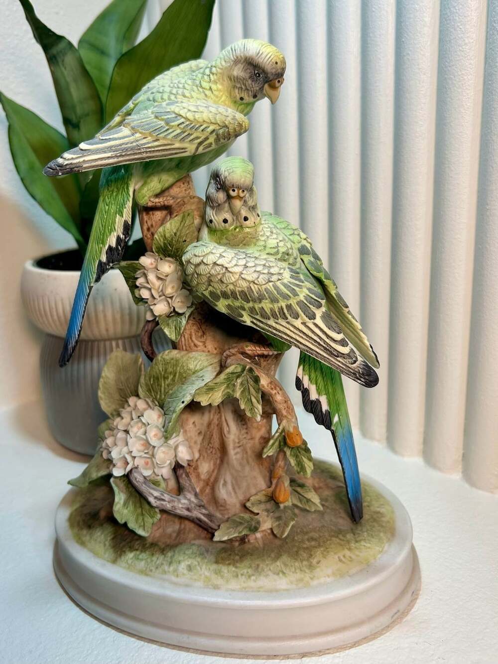 Andrea by Sadek Group of Parakeets Figurine